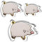 Ausstechformen-Set in Schweineform, aus Edelstahl, 11,7 cm, 9,1 cm, 6,6 cm, 3 Stück