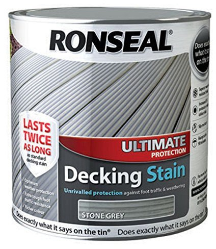Ronseal RSLUDSSG25L 2.5L Ultimate Protection Decking Stain - Stone Grey by Ronseal