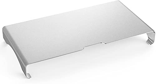 Eplze Aluminum Alloy Monitor Stand Laptop Riser Shelf for Computer Desktop Screen Stand Universal Aluminum Unibody Monitor/Laptop/iMac/PC Stand (Silber, Klein: 40 * 21 * 4.4)