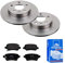 2 Bremsscheiben + Bremsbelagsatz ATE Set 3teilig Voll Ø264 mm Hinten Br