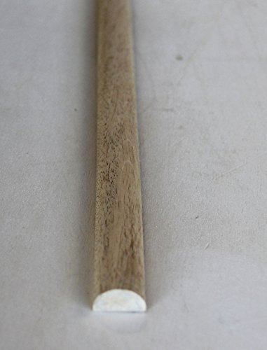 Hobby Legno - Mezzo Tondo In Legno Massello Ayous Non Trattato mm. 20X10X3000 (Prezzo Per ml. 15)