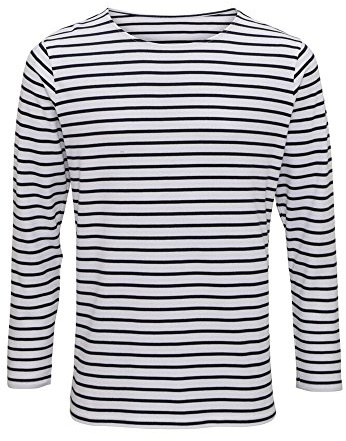 Asquith And Fox Men's Marinière Coastal Long Sleeve Tee T-Shirt