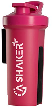 GA Shaker+ 2.0: L’original - 7en1 Shaker pour boissons protéinées avec tamis mélangeur et fonctionnalités intelligentes, 1L - (Rose)