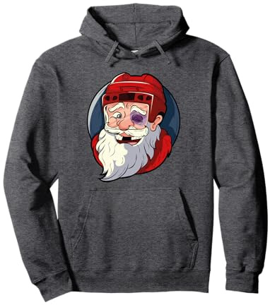 Eishockey Weihnachtsmann Hockey Eis Weihnachten Pullover Hoodie
