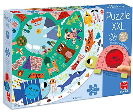 GOULA - XXL Puzzle - Tiere entdecken, für Kinder ab 2 Jahren, 25 Teile