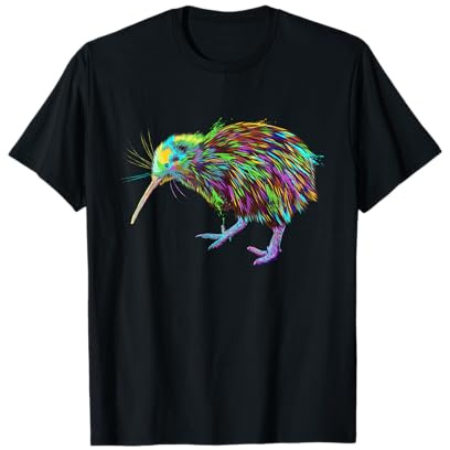 Bunter Neuseeland Kiwi Vogel T-Shirt