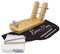 Jamonero profesional modelo Rioja madera de pino, soporte jamonero ideal para cocina doméstica y profesional, incluye regalo cuchillo, chaira, pinza Inox, paño y cubre jamones Negro(Natural, Pack 3)
