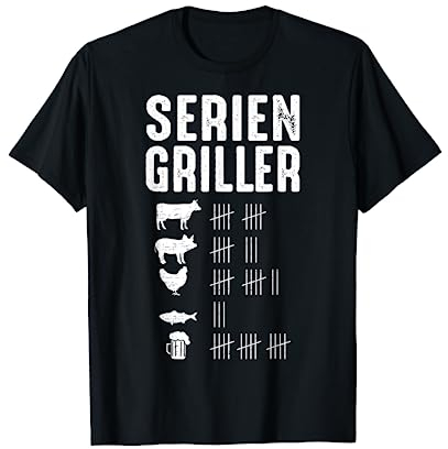 Seriengriller Grillmeister Strichliste Bier Grill Protokoll T-Shirt