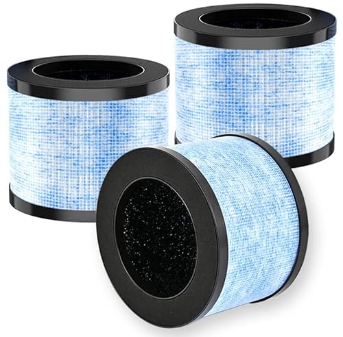 MK01 MK06 Luftfilter Ersatz kompatibel mit AROEVE MK01 MK06 und ToLife TZ-K1 POMORON MJ001H EPI081/EP1081 und EPI080/EP1080 dh-jh01 Ersatzfilter 4-in-1 hocheffizienter H13 HEPA-Luftfilter