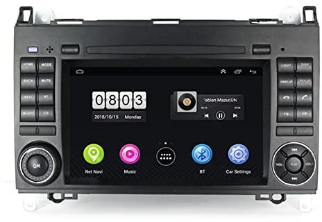 JUXaTECh Android System Auto GPS Audio Navigation Für Mercedes Benz B200 A B Klasse W169 W245 Viano Vito W639 Sprinter W906, 7 Zoll Bildschirm Auto Multimedia Player Mit FM Radio DVD