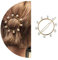 Wendalern Boho Perle Kreis Haarspange Barrette Gold Perle Haarspange Barrette Geometrische Runde Haarnadeln Barrette Vintage Kreis Dekorative Clip Haarschmuck Für Frauen Mädchen