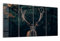 DEQORI Glasbilder Echtglas | Motiv Elch im Teutoburger Wald | horizontal 4-teilig 120x60 cm | große XXL Deko | Wandbilder für Wohnzimmer, Schlafzimmer, Flur & Küche | moderne Wanddeko