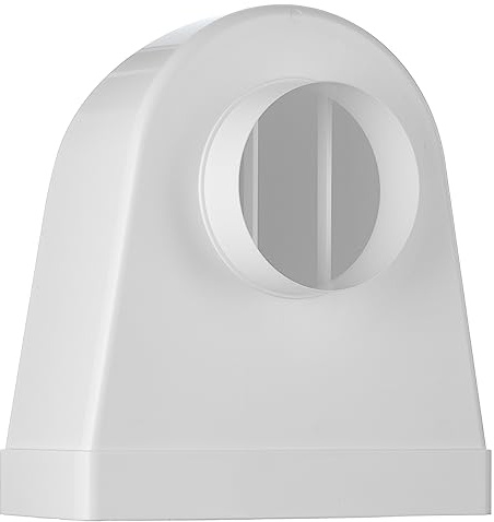 Diamètre : 100 mm – 220 x 90 mm – Raccord à 90 ° – Canal carré vers rond, raccord de tuyau/canal