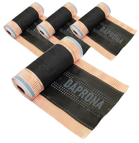 DAPRONA 4 Rollen Firstband 5m x 230mm Rot RAL 8004 Kupfer | Kupferband für eine optimale Dachfirst Abdeckung, Schützt vor Moosbildung am Dach, Super Butylkleber