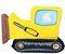 Boland 30980 - Pinata Planierraupe, 45 x 10 x 33 cm, Hängedeko, Dekoration für Geburtstag, Mottoparty und Karneval