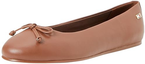 Tommy Hilfiger Damen Ballerinas Essential Chic Ballerina Elegant, Braun (Brown Suede), 38