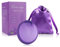Menstrual Disc - Reusable Flat fit Cup - Wear for 12 Hours - Super Soft and Stretchy Silicone - Baffle Prevent Liquid Leakage - Tampon, Pad, & Cup Alternative - 45ML with Storage Bag(Purple)