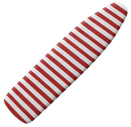 Tomeusey Ironing Board Cover Anti-Burning Heavy Duty Pad Red White Stripes Iron Board Cover with Elastic Edge and Hook and Loop Fasteners