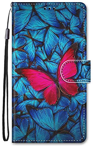 Nodigo-EU compatible for Nokia G42 5G PU Wallet Case for Girls Men Pretty Silicone Book Leather with Stand Card Slot Kickstand Animal Pattern Design Cute Cover - Butterfly