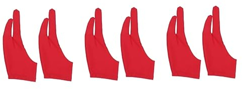 SOLUSTRE 6 Stk Gebogene Handschuhe Mit Fingern Künstlerhandschuh Mit Fingern Antifouling-künstlerhandschuhe Digitales Tablet Fingerhandschuhe Schreiben Und Zeichnen