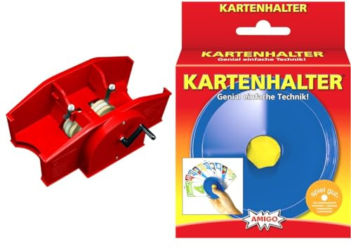 AMIGO 5000 - Kartenmischmaschine, ab 3 Jahren, rot & 04921 Joker Kartenspiel Zubehör, Medium