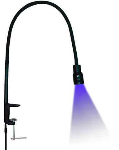 Sonew 10 W UV-Licht-Nageltrocknerlampe, Schnell Aushärtende Flexible Lampe für Nagel- und Wimpernkleber mit Tischklemme, 9-Gang-LED-Licht, USB-Stecker, Entworfener Fußschalter,