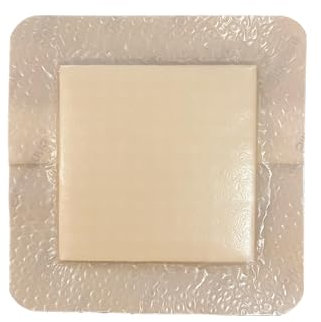 Silicone Foam Adhesive Dressing - Sterile, 10x10cm, Box of 5, Highly Absorbent & Waterproof