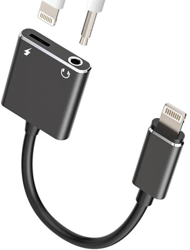 Lightning Adapter To 3.5mm Jack Headphone And Charger (2in1) Earphone Connector For Apple For IPhone 14 For IPad Air Jack AUX Audio Splitter Cable Phone Car Music Accessories