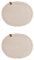 Darido 2er-Set Ovale Beige Tischsets, 30x40cm, Gewebte Baumwolle, Abwaschbar, Hitzebeständig, Handgefertigte Tischdeko für Heimtextilien
