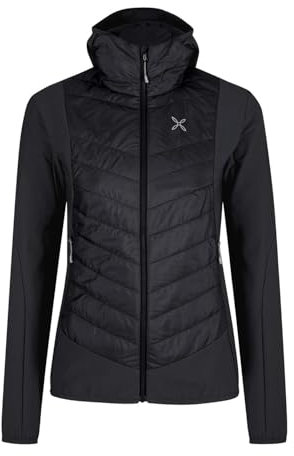 MONTURA Trace Hybrid, Giacca Ibrida da Donna ideale per sci alpinismo, alpinismo e attività outdoor (IT, Testo, S, Regular, Regular, Nero)