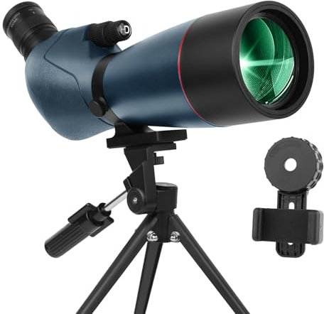 25-75X70 Spektiv für Zielschießen - HD Spektiv mit Stativ Tragetasche & Smartphone Halterung - BAK4 HD Spektiv für Vogelbeobachtung Jagd Wildtierbeobachtung