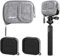 LHPHEIX Mini Case + Silicone Lens Cover Cap Set for Insta360 ACE Pro 2/ACE Pro,Storage Case Semi-Hard Camera Protective Case for Insta 360 Quick Release Mount Accessories