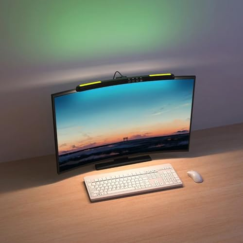 Nordreach 40CM Curved Monitor Light Bar 7RGB Gaming Backlight Computer Monitor Lamp with LED Touch Control, Gaming Screen Light for Game Home Office