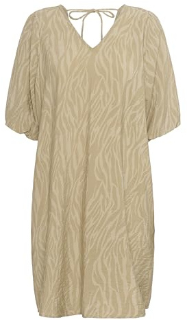 KAFFE Women's 10552454-108532 Dress, Beige, 8