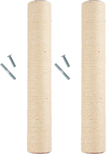 Love Story, Poteau de Rechange Arbre à Chat Grand Modèle D7 x H.40 cm Sisal Vis Incluses (Lot de 2)