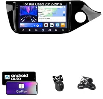Wireless Carplay Android 15 Radio Coche para Kia Ceed 2012-2016, Android Auto, 9 Pouces Pantalla Táctil Autoradio con GPS BT FM RDS Cámara Trasera(H700)