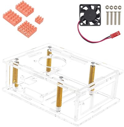 Für Board Clear Acrylic Case Cover Box Mainboard Display Protector with Optional Cooling Fan Heatsinks Transparent Shell Cover for Board Mainboard Case Acrylic Enclouse Box with Cooling Fan Heatsinks