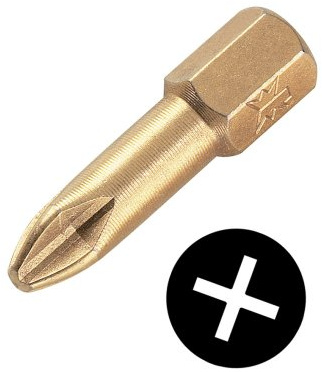 wolfcraft Diamant-Bit, Kreuzschlitz (PH 1) I 1305000 I 1 Bit mit Diamantbeschichtung für hohe Standzeit