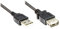 Verlängerung USB 2.0 Stecker A an Buchse A, schwarz, 5m, Good Connections®