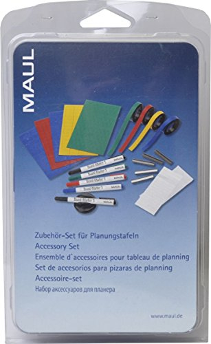 MAUL Zubehör-Set Plantafeln | Passend zu den Monats-/Jahresplanern | inkl. Boardmarker, Tafelwischer, Magnetstreifen, Magnetsymbole