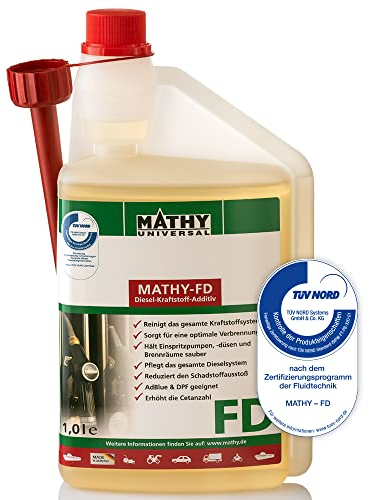MATHY-FD Diesel-Pflege-Kraftstoffadditiv (1,0 l) – hochwirksamer Diesel Systemreiniger - Kraftstoffstabilisator - Diesel Additiv - stetige Reinigung