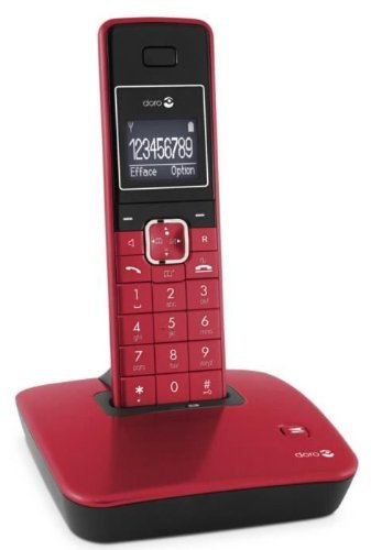 Doro TH70 DECT Festnetztelefon, Rot