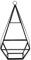 WGVI GET0610BK Glasvase, schwarz, Narrow Geo-Pylon