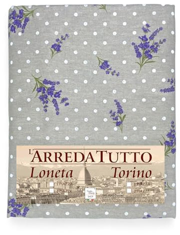 tex family Tagesdecke Gran Foulard Tagesdecke Sofaüberwurf Stoff Mirros Lavendel - Einzelbett