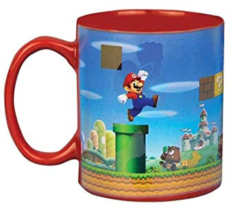 Super Mario Taza Cambio de Color Bros, cerámica, 1 Unidad (Paquete de 1)