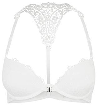 Lascana Damen Push-up-BH mit Spitze, Vorderverschluss