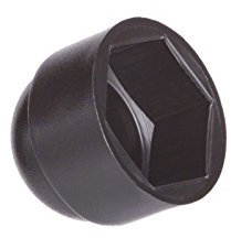 EMFA Cache-écrous M20 pour clé de 30 Noir 10 pcs. Bouche-Trou