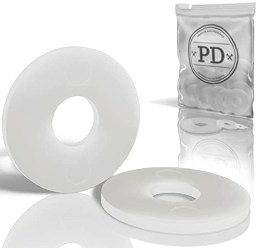 PD® Rondelle M4 in plastica (DIN 9021 / ISO 7093) | Rondelles carrozzeria in nylon PA | Rondelle plastica con diametro esterno grande | 100 pezzi