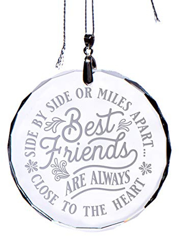 BAD BANANAS Best Friend Christmas Gifts for Women - 3 Glass Ornament - Unique Long Distance Friendship Holiday Gift - Thoughtful Best Friend Ornament for Christmas Tree Decoration