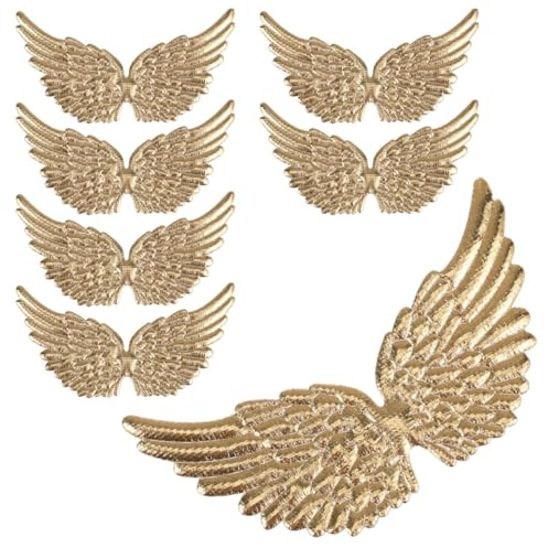 Toddmomy Mini Angel Wings Decoration 12Pcs Diy Craft Accessories for Costume Backpack and Party Decor Creative Golden Wing Ornaments
